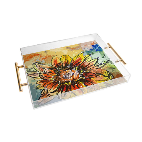 Ginette Fine Art Sunflower Moroccan Eyes Acrylic Tray