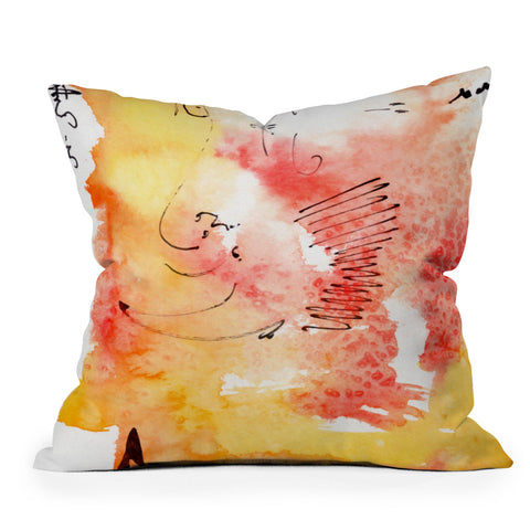 Ginette Fine Art Tangerines And Lemons Outdoor Throw Pillow