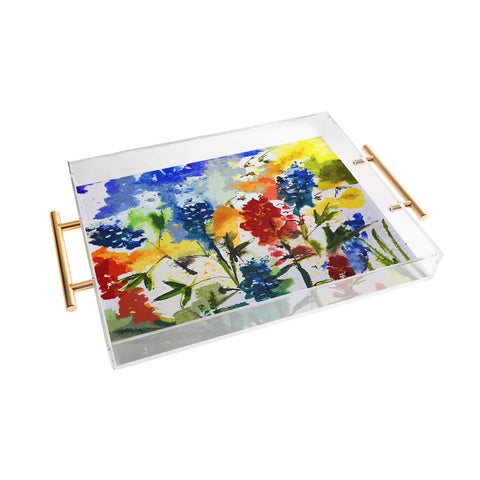Ginette Fine Art Texas Blue Bonnets Acrylic Tray