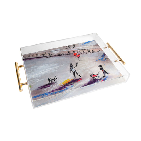 Ginette Fine Art The Last Time I Saw Paris 2 Acrylic Tray