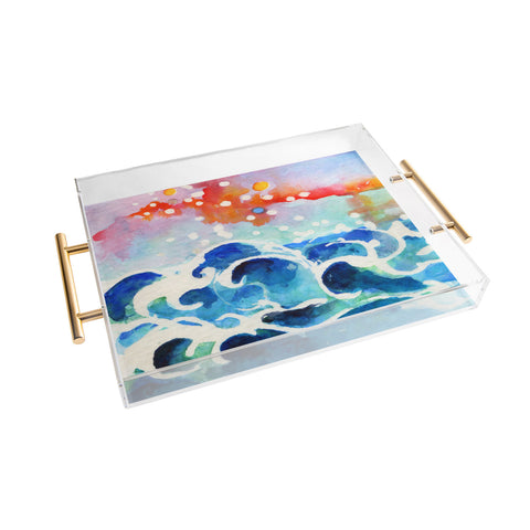 Ginette Fine Art Tides Of Time Acrylic Tray