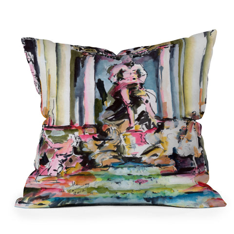 Ginette Fine Art Trevi Fountain Rome Italy 1 Outdoor Throw Pillow