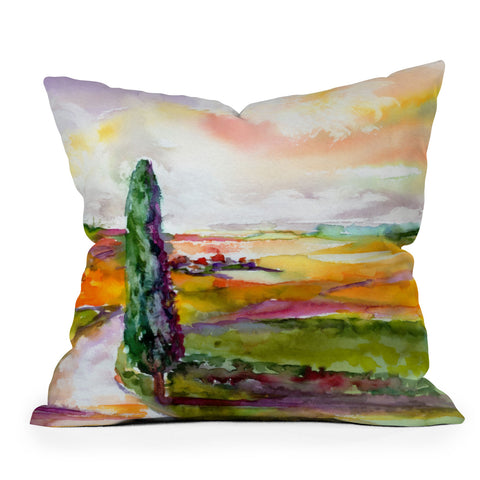 Ginette Fine Art Tuscan Morning Outdoor Throw Pillow