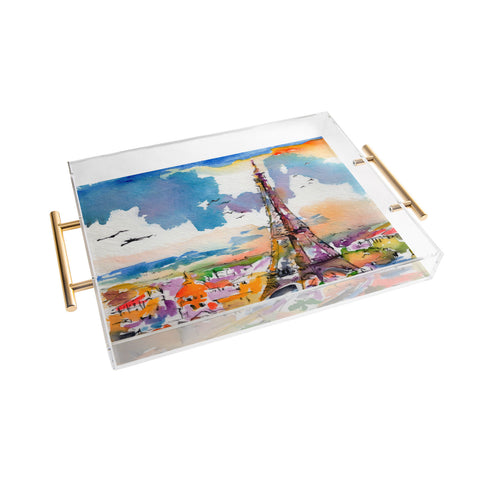 Ginette Fine Art Under Paris Skies Acrylic Tray
