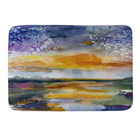 Ginette Fine Art Wetland Sunset Memory Foam Bath Mat