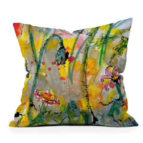 Ginette Fine Art Wildflowers 1 Outdoor Throw Pillow