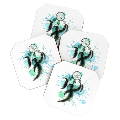 Ginger Pigg BLUE DREAM CATCHER Coaster Set