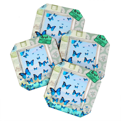 Ginger Pigg Butterfly Zone Coaster Set