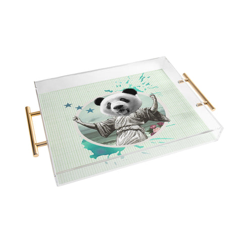Ginger Pigg DANCING SUPER PANDA Acrylic Tray