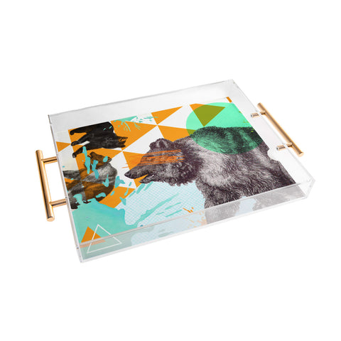 Ginger Pigg Patchwork Bear Acrylic Tray