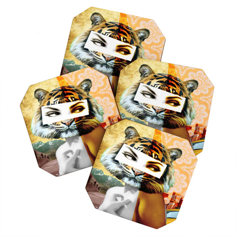 Ginger Pigg Whats New Pussy Cat Coaster Set