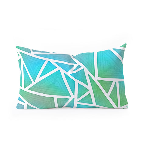 Gneural Ambient Prism Stack 2 Oblong Throw Pillow