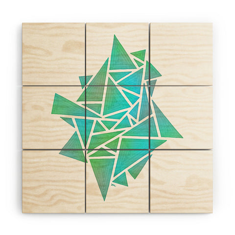 Gneural Ambient Prism Stack 2 Wood Wall Mural
