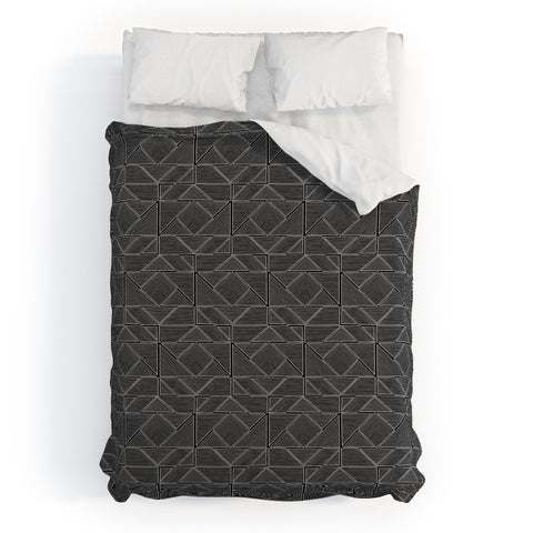 Gneural Inverted Shifting Pyramids Duvet Cover