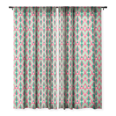 Gneural Kitsch Deco Holiday Sheer Window Curtain