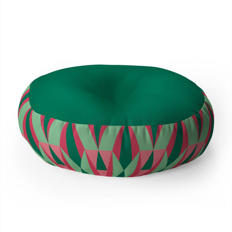 Gneural Kitsch Deco Holiday Floor Pillow Round