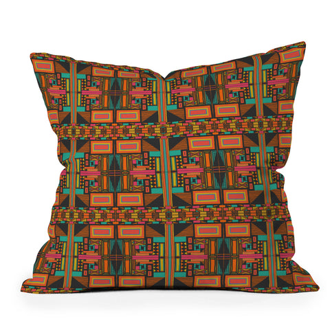 Gneural Neu Tribal 1006 Outdoor Throw Pillow