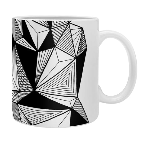Gneural Optical Hypnosis Illusion Black Coffee Mug