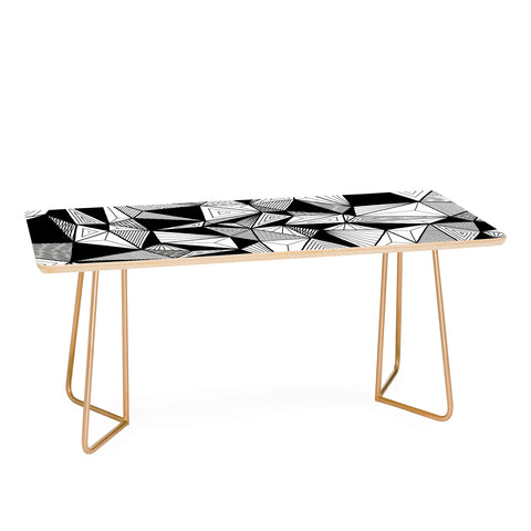 Gneural Optical Hypnosis Illusion Black Coffee Table