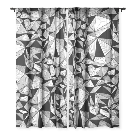 Gneural Optical Hypnosis Illusion Black Sheer Non Repeat