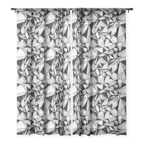 Gneural Optical Hypnosis Illusion Black Sheer Window Curtain