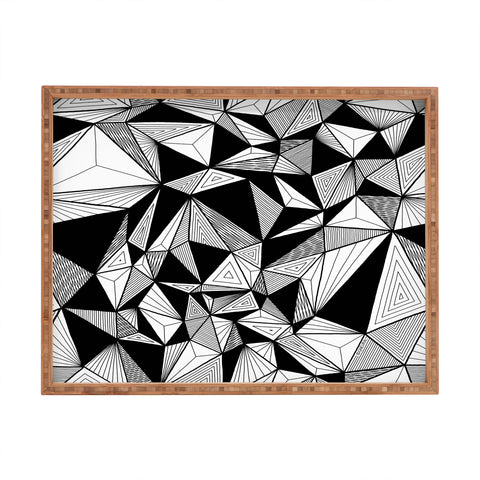 Gneural Optical Hypnosis Illusion Black Rectangular Tray