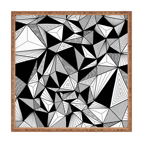 Gneural Optical Hypnosis Illusion Black Square Tray