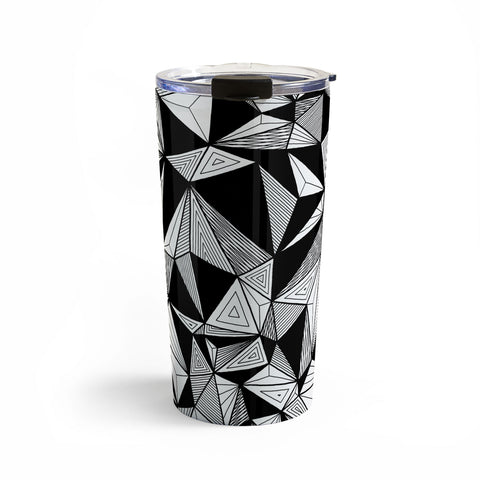 Gneural Optical Hypnosis Illusion Black Travel Mug