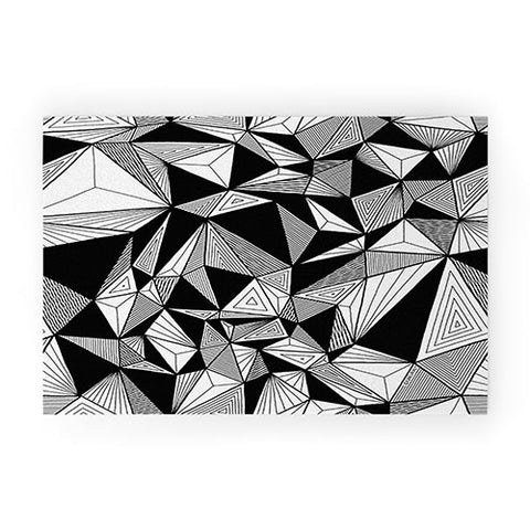 Gneural Optical Hypnosis Illusion Black Welcome Mat