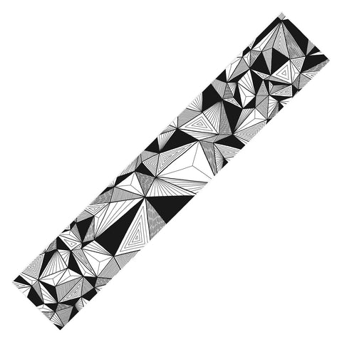 Gneural Optical Hypnosis Illusion Black Table Runner