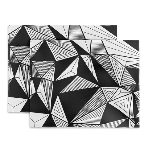 Gneural Optical Hypnosis Illusion Black Placemat