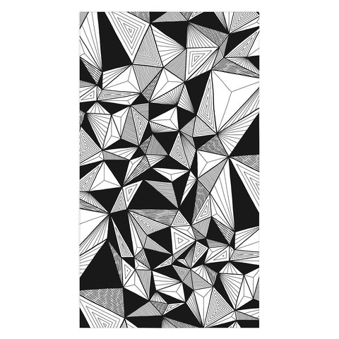 Gneural Optical Hypnosis Illusion Black Tablecloth
