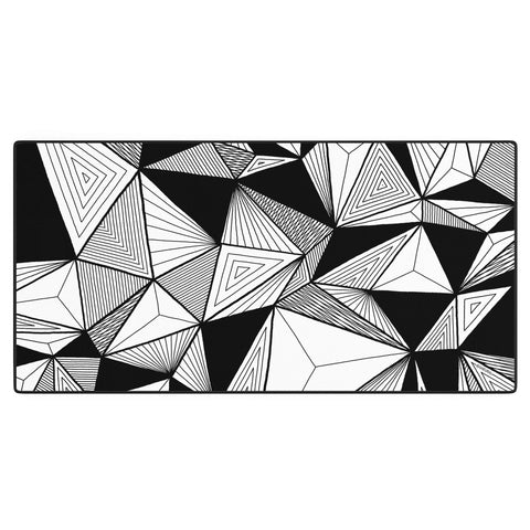 Gneural Optical Hypnosis Illusion Black Desk Mat