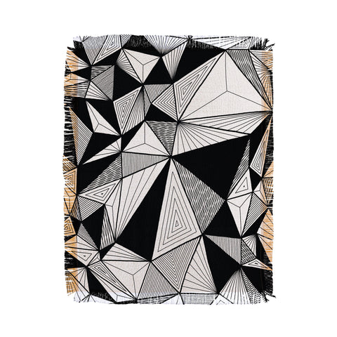 Gneural Optical Hypnosis Illusion Black Throw Blanket
