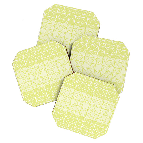 Gneural Shifting Pyramids Lemon Coaster Set
