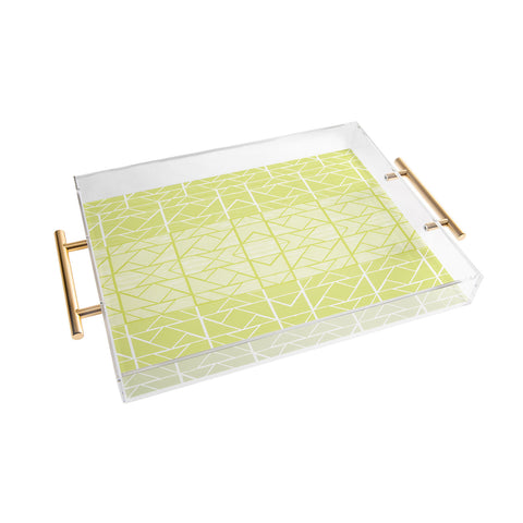 Gneural Shifting Pyramids Lemon Acrylic Tray