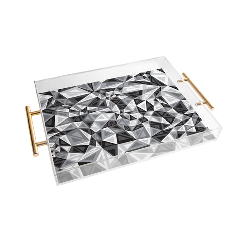 Gneural Triad Illusion Gray Acrylic Tray