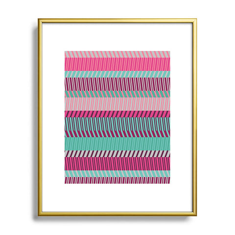 Gneural Zig Zag Beach Couch Horizontal Metal Framed Art Print