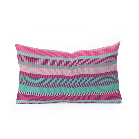 Gneural Zig Zag Beach Couch Horizontal Oblong Throw Pillow