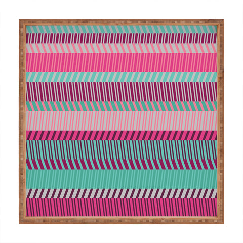 Gneural Zig Zag Beach Couch Horizontal Square Tray