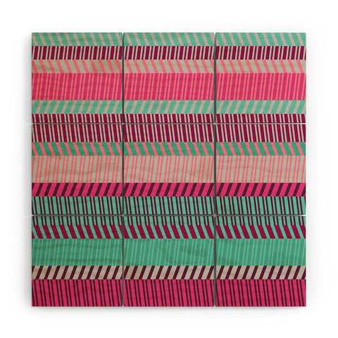 Gneural Zig Zag Beach Couch Horizontal Wood Wall Mural