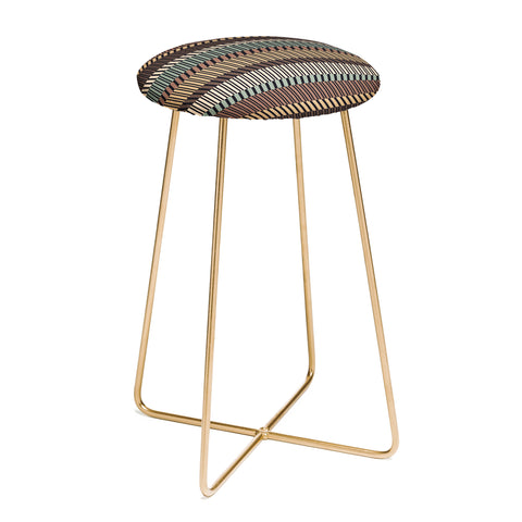 Gneural Zig Zag Tiki Lounge Counter Stool