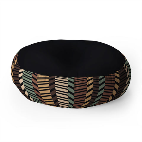 Gneural Zig Zag Tiki Lounge Floor Pillow Round