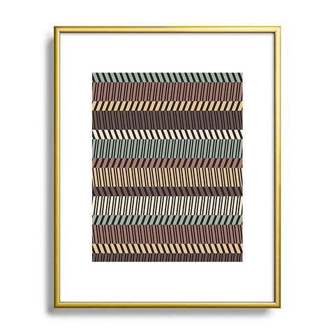 Gneural Zig Zag Tiki Lounge Metal Framed Art Print