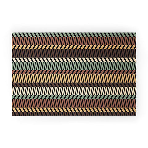 Gneural Zig Zag Tiki Lounge Welcome Mat