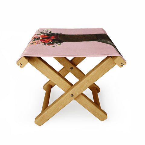 gnomeapple A Cowboy Boot With Spring Bouqet Folding Stool