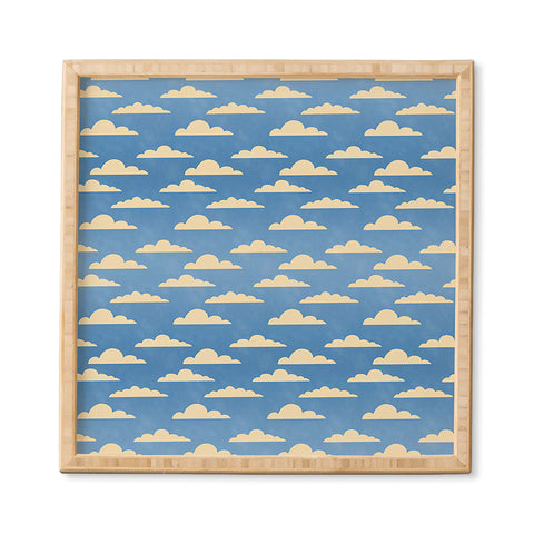 gnomeapple cartoony clouds Framed Wall Art