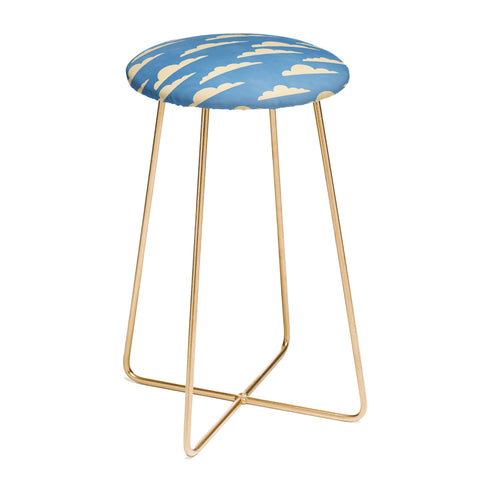 gnomeapple cartoony clouds Counter Stool