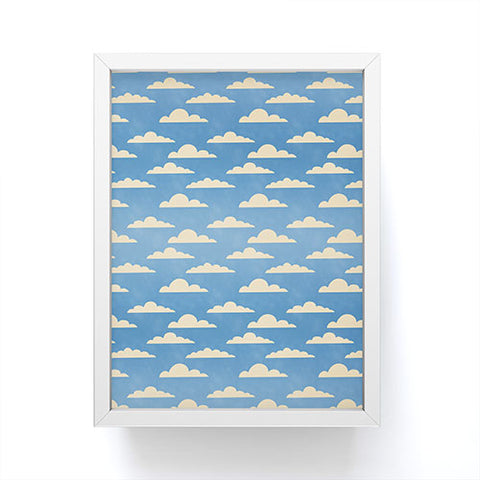 gnomeapple cartoony clouds Framed Mini Art Print