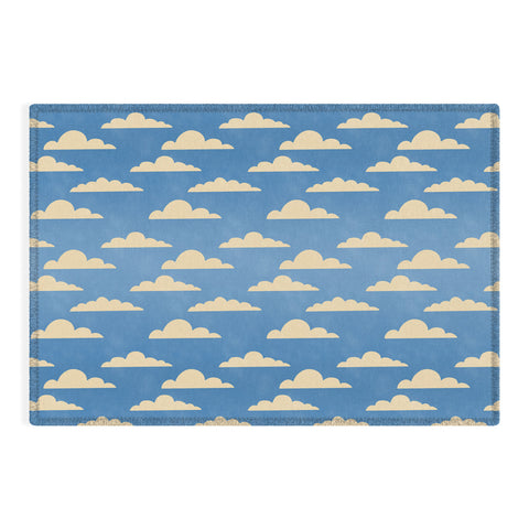 gnomeapple cartoony clouds Outdoor Rug